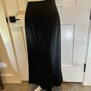 Vintage Classic A-Line Black "Silk/Satin" fully lined, Sz 2P Ann Taylor Skirt